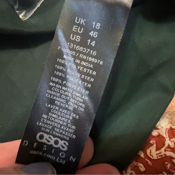 ASOS DESIGN high neck lace insert velvet mini dress with cut out 14 NWT - Picture 6 of 16